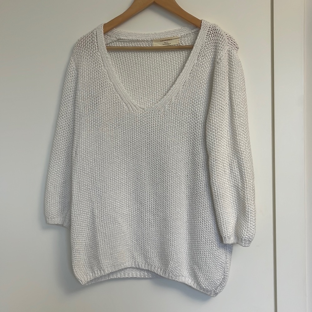 ZARA novelty stitch sweater